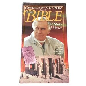 Charlton Heston Presents The Bible: The Story of Moses VHS Factory Sealed Vtg.